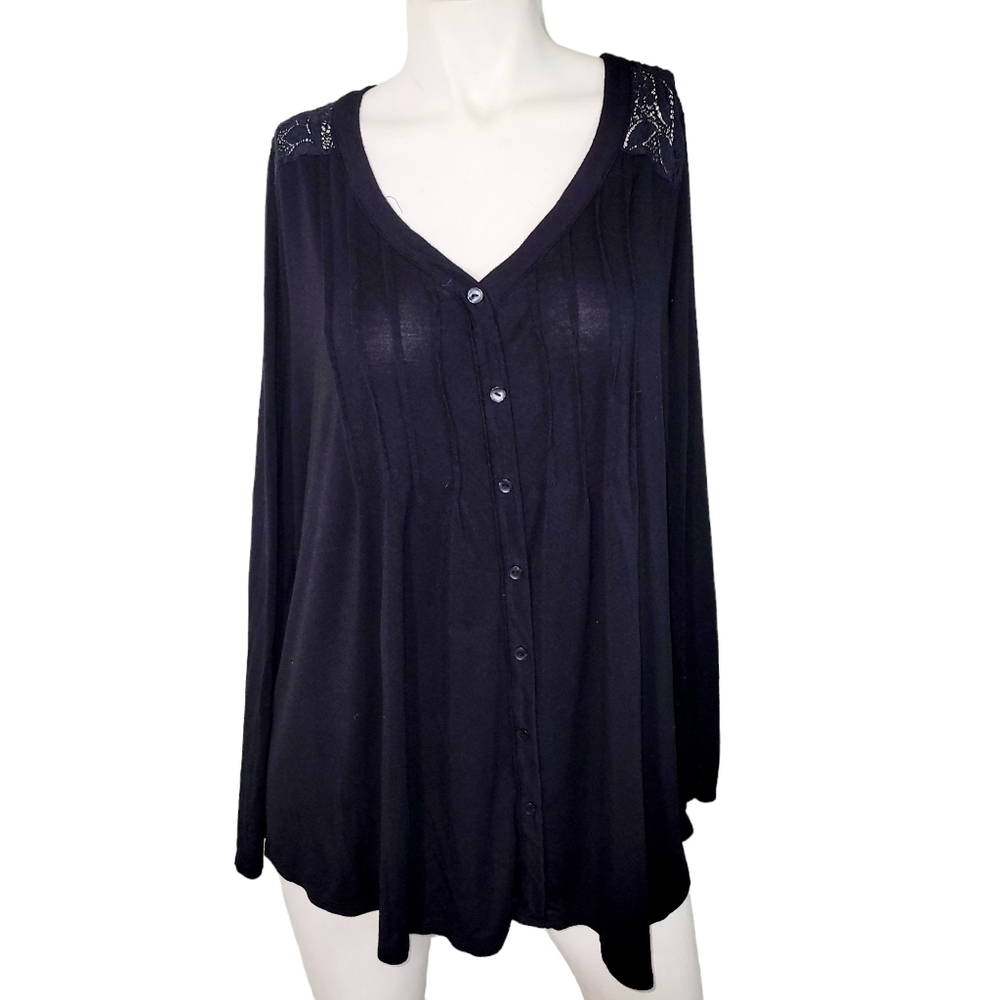 𝅺4/$25 Motherhood Maternity Long Sleeve Tunic With Lace Accents Size XL